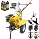 Motocultor AgroPro HS 1000 motor 7 CP 2+1 viteze latime lucru 65-95 cm freze roti cauciuc 4.00x8 priza putere tahometru roti metal plug arat rarita reglabila plug cartofi 3l ulei