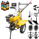 Motocultor AgroPro HS 1000 motor 7 CP 2+1 viteze latime lucru 65-95 cm freze roti cauciuc 4.00x8 priza putere tahometru roti metal plug arat rarita reglabila plug cartofi cultivator plug reversibil 3l ulei