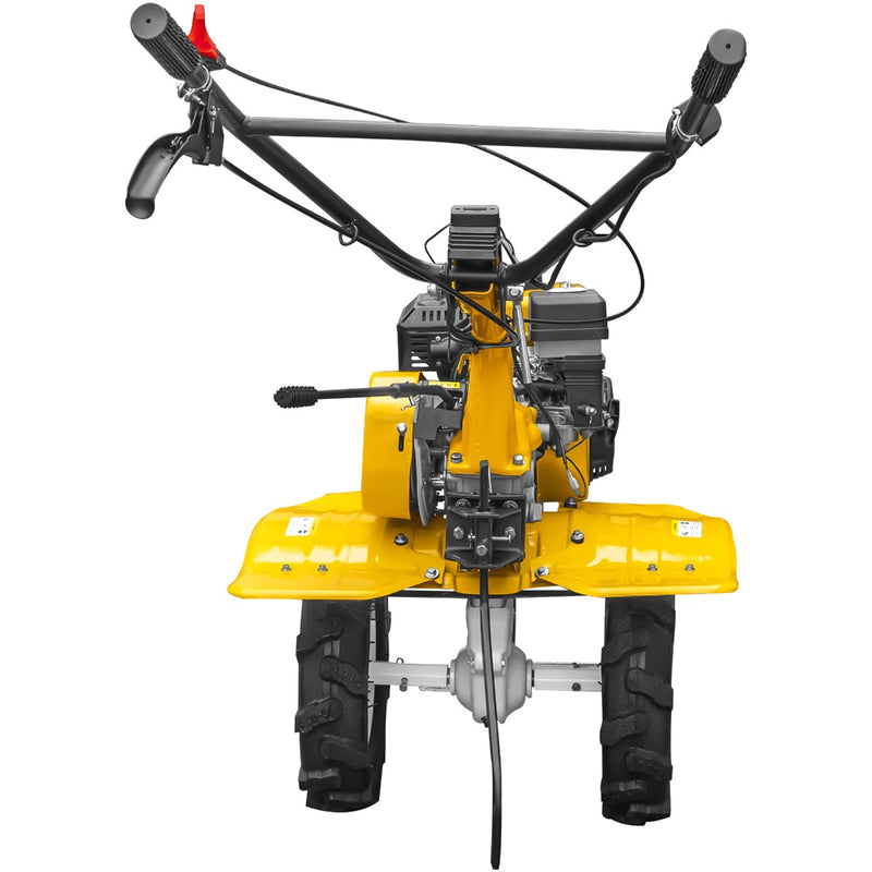 Motosapa AgroPro HS 500 motor 7 CP 2+1 viteze latime lucru 90-120 cm freze roti cauciuc 4.00x8 roata frontala tahometru roti metal plug arat rarita reglabila plug cartofi cupla accesorii 2l ulei