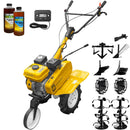 Motosapa AgroPro HS 500 motor 7 CP 2+1 viteze latime lucru 90-120 cm freze roti cauciuc 4.00x8 roata frontala tahometru roti metal plug arat rarita reglabila plug cartofi cultivator cupla accesorii 2l ulei