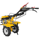 Motocultor AgroPro HS 950 NEW motor 8 CP benzina 2+1 viteze latime lucru 65-90 cm freze roti cauciuc 4.00x8" capota cu far LED tahometru roti metal plug arat rarita reglabila plug cartofi cultivator plug reversibil 3l ulei