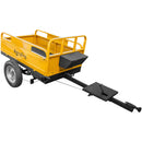 Remorca AgroPro REM 550 capacitate max 550 kg roti 4.00-12" dimensiuni bena 135x90x28 cm basculare frana mana frana picior