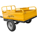 Remorca AgroPro REM 550 capacitate max 550 kg roti 4.00-12" dimensiuni bena 135x90x28 cm basculare frana mana frana picior