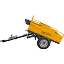 Remorca AgroPro REM 550 capacitate max 550 kg roti 4.00-12" dimensiuni bena 135x90x28 cm basculare frana mana frana picior