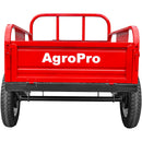 Remorca AgroPro REM 700 capacitate max 550 kg roti 5.00-12&quot; dimensiuni bena 138x89x28 cm basculare frana de mana frana picior