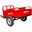 Remorca AgroPro REM 700 capacitate max 550 kg roti 5.00-12&quot; dimensiuni bena 138x89x28 cm basculare frana de mana frana picior