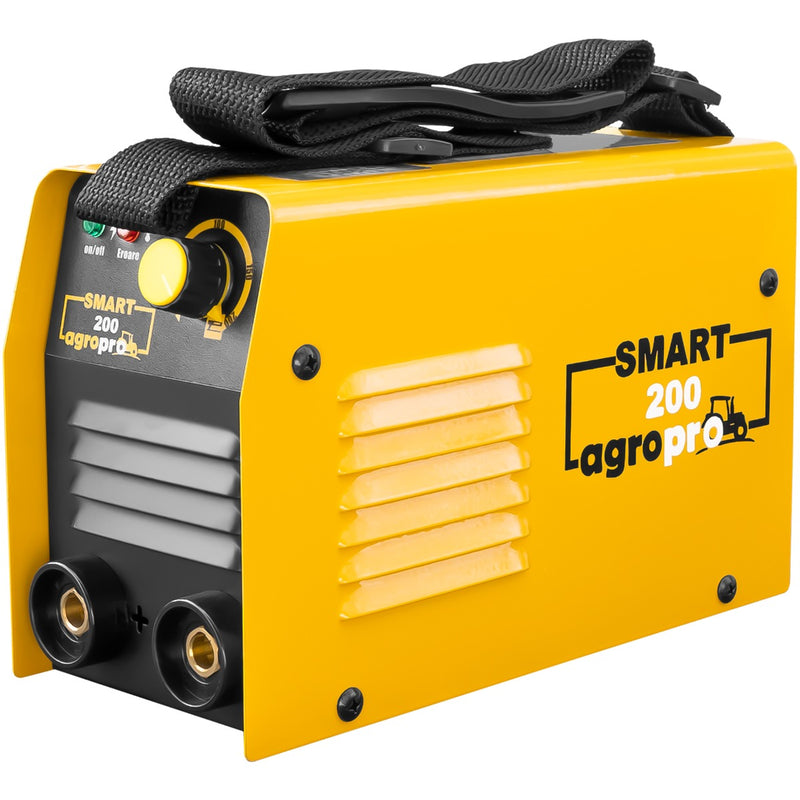 Aparat sudura semiprofesional AgroPro SMART 200 invertor 200A monofazat cabluri lungi 3m masca cristale lichide KM8500 AgroPro