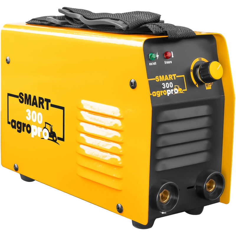 Aparat sudura semiprofesional AgroPro SMART 300 invertor 300A monofazat cabluri lungi 3m masca cristale lichide KM8500 AgroPro