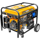 Generator 7.5 kW cu automatizare ATS AgroPro THUNDER 7500 benzina GPL pornire electrica telecomanda rezervor 25 L monofazat Euro 5 sistem transport cu roti si manere