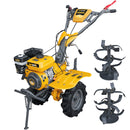 Motocultor AgroPro G900 motor 8 CP benzina 2+1 viteze latime lucru 65-95 cm freze roti cauciuc 4.00x8" roti metal plug arat rarita reglabila 3l ulei