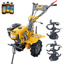 Motocultor AgroPro G900L motor 8 CP benzina 2+1 viteze latime lucru 65-95 cm freze roti cauciuc 4.00x8" capota far LED 3l ulei