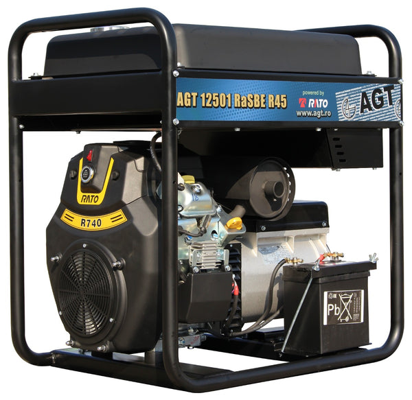 Generator curent AGT 12501 RaSBE putere 12 kW 230 V benzina pornire electrica rezervor 45 L