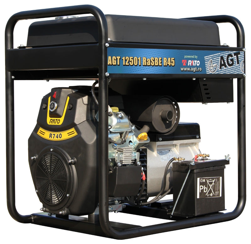 Generator curent AGT 12501 RaSBE putere 12 kW 230 V benzina pornire electrica rezervor 45 L