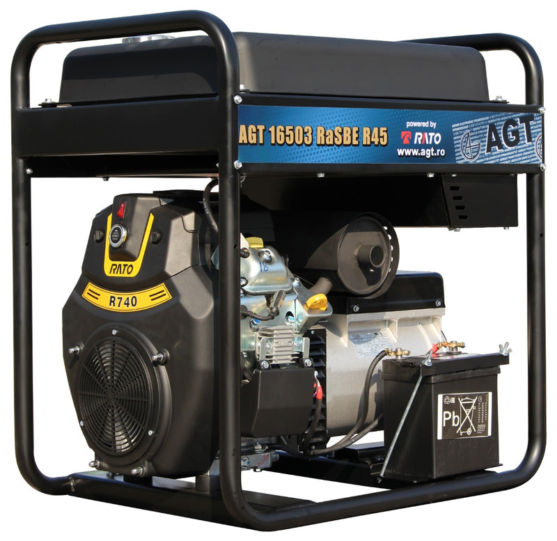 Generator curent AGT 16503 RaSBE putere 16 kW trifazat benzina pornire electrica rezervor 45 L