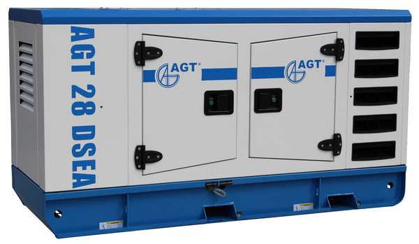 Generator curent AGT 28 DSEA putere 22 kW 400 V diesel pornire electrica insonorizat rezervor 50 L