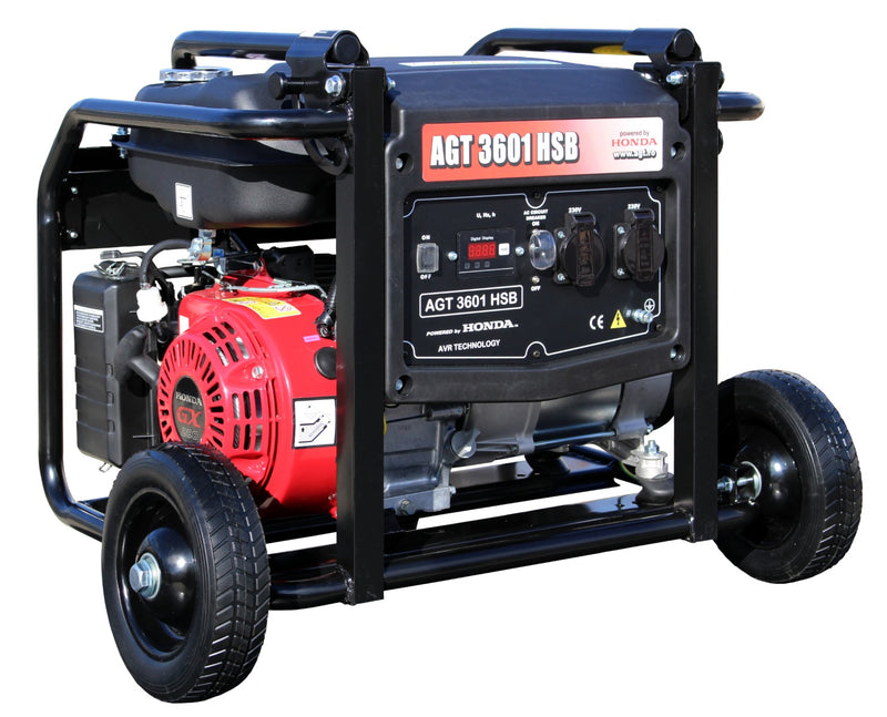 Generator curent AGT 3601 HSB GX TTL putere 3 kW 230 V benzina pornire manuala rezervor 15L