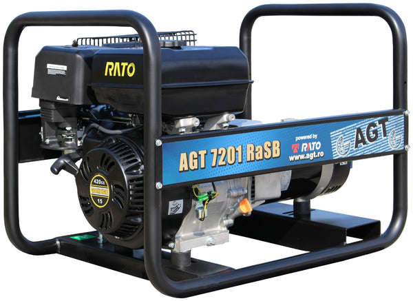 Generator curent AGT 7201 RaSB putere 6.1 kW 230 V benzina pornire manuala rezervor 6.5 L