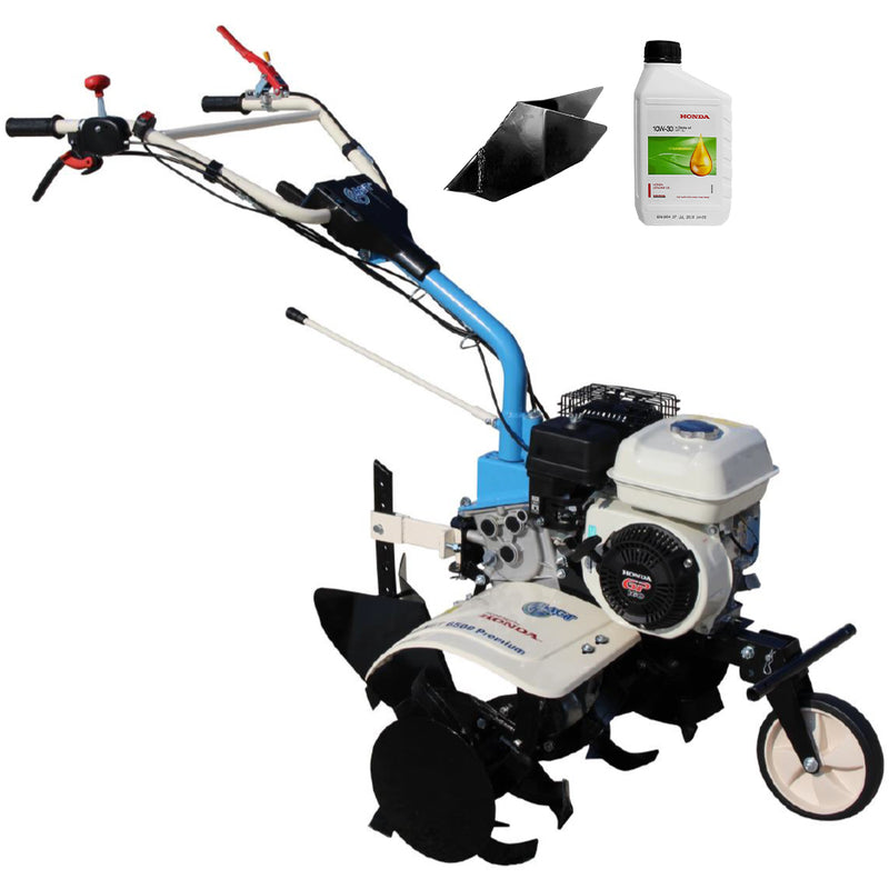 Motosapa AGT 6500 PREMIUM motor Honda GP160 5.5 CP latime lucru 80 cm 2+1 viteze freze rarita fixa fara roti cauciuc 0.6l ulei