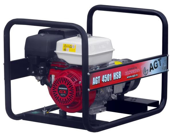 Generator curent AGT 4501 HSB putere 4.2 kW monofazat 230 V benzina AVR