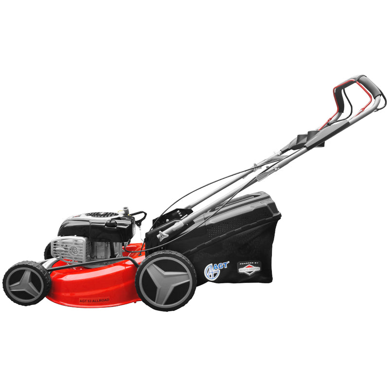 Masina de tuns gazonul AGT 53 ALLROAD motor Briggs&Stratton 750EX 4 CP DOV autopropulsie reglare centralizata 8 trepte latime taiere 53 cm cos 65 l