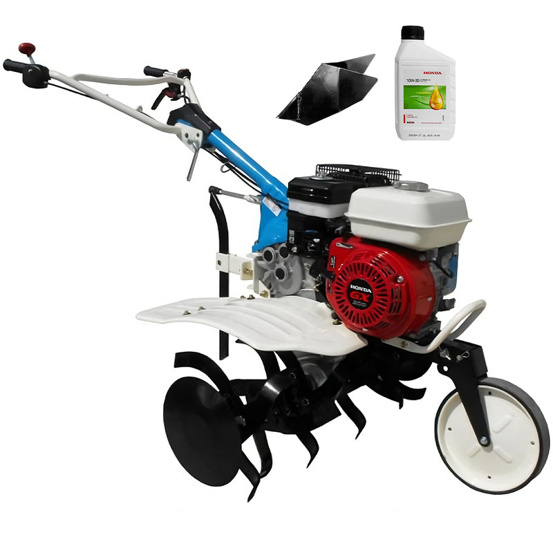 Motosapa AGT 5580 motor Honda GX200 6.5 CP latime lucru 80 cm 2+1 viteze freze rarita fixa fara roti cauciuc 0.6l ulei