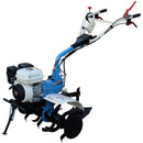 Motocultor AGT 7500 PREMIUM motor Honda GP200 6.5 CP latime lucru 80 cm 2+1 viteze freze rarita fixa roti cauciuc 4.00-8 roti metal plug arat rarita reglabila plug cartofi cultivator plug reversibil 3.6l ulei