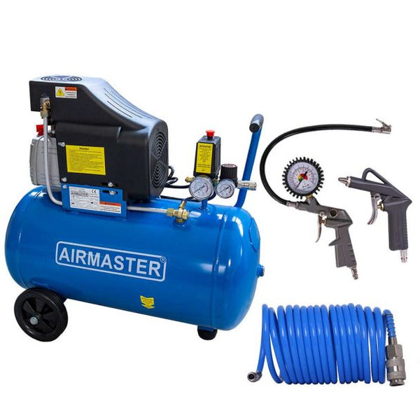 Compresor de aer Airmaster AIR2SHU850_KIT_AIR3 50 l 1500 W 8 bar 206 l/min + set 3 accesorii aer