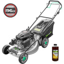 Masina de tuns gazon AgroPro AP 20S motor Loncin 6.5 CP 196 cc autopropulsie reglare centralizata 8 trepte latime taiere 51 cm cos 65 l 4 in 1 functii mulcire colectare descarcare laterala descarcare spate + 1l ulei motor