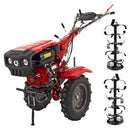 Motocultor Rotakt Apollo RO13R-2P motor 13 CP benzina 2+1 viteze latime lucru 56-135 cm freze roti cauciuc 5.00-12" 2 prize putere