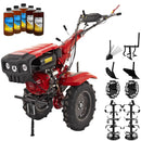 Motocultor Rotakt Apollo RO13R-2P motor 13 CP benzina 2+1 viteze latime lucru 56-135 cm freze roti cauciuc 5.00-12" 2 prize putere roti metal plug arat rarita reglabila plug cartofi cultivator 5l ulei