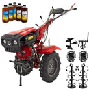 Motocultor Rotakt Apollo RO13R-2P motor 13 CP benzina 2+1 viteze latime lucru 56-135 cm freze roti cauciuc 5.00-12" 2 prize putere roti metal cultivator plug reversibil 5l ulei