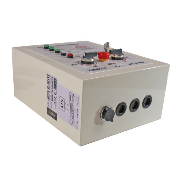 Panou automat de control si transfer Zonetec ATS_6-9KW_M pentru generatoare de curent monofazate
