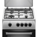 Aragaz pe gaz Samus SM561BXS 4 arzatoare cuptor pe gaz 54 litri dispozitiv siguranta plita si cuptor geam dublu la cuptor capac metalic latime 50 cm