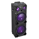 Boxa portabila Samus Fiesta 12 100 W Bluetooth USB slot card SD Aux in radio FM intrare microfon functie True Wireless Stereo negru microfon inclus telecomanda