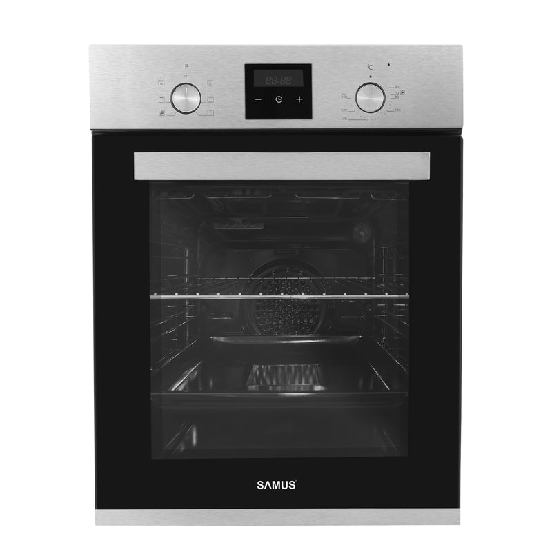 Cuptor electric incorporabil Samus SCE458GTXV clasa A 47 litri 6 functii grill ventilatie timer afisaj digital blocare acces copii panou control din inox 1900 W