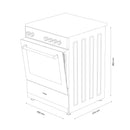 Aragaz pe gaz Samus SM664MPGS 4 arzatoare cuptor pe gaz 70 litri 1 arzator Wok aprindere electrica dispozitiv siguranta plita si cuptor timer grill latime 60 cm