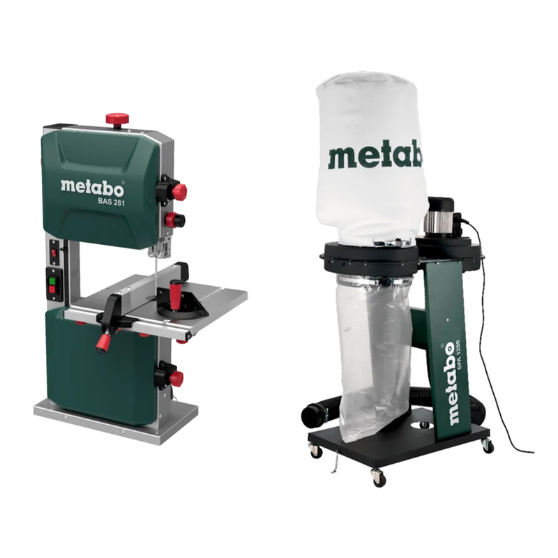 Fierastrau cu banda METABO BAS 261 Precision + Aspirator rumegus METABO SPA1200