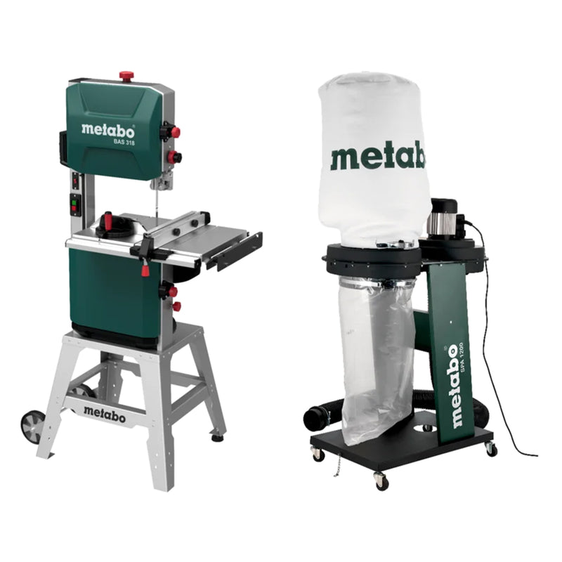 Ferastrau cu banda METABO BAS 318 Precision WNB + Aspirator rumegus METABO SPA1200