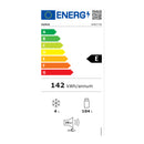 Frigider incorporabil cu o usa Samus SFBI174E cu 1 usa si 2 rafturi 118 litri clasa E alb inaltime 88 cm termostat reglabil lumina interioara tip LED picioare reglabile