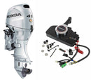 Motor barca Honda BF40 SRTZ cu mansa cizma scurta 40 CP 4T pornire electrica rezervor si linie incluse elice aluminiu cu 3 aripi port incarcare 17A