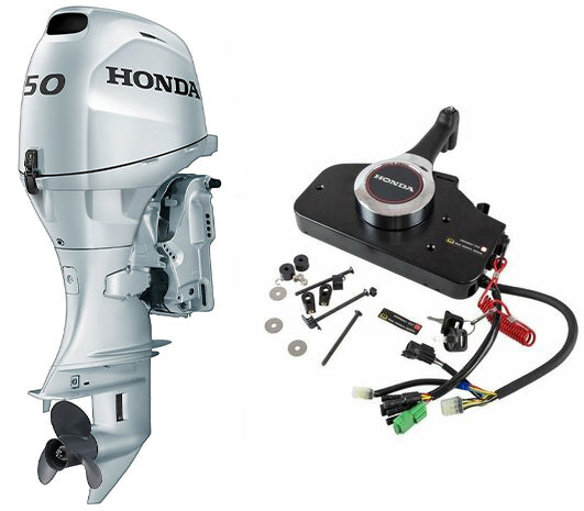 Motor barca Honda BF50 SRTZ cu mansa cizma scurta 50 CP 4T pornire electrica rezervor si linie incluse elice aluminiu cu 3 aripi port incarcare 17A