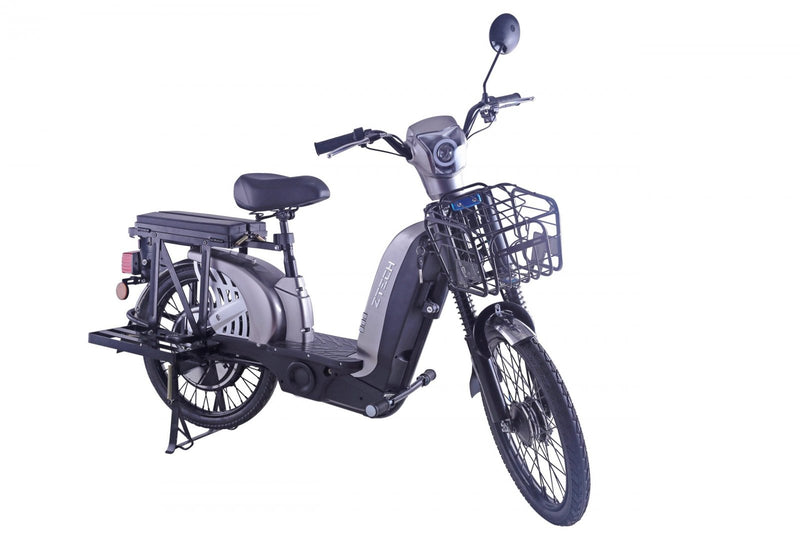 Bicicleta electrica Ztech ZT-01-G GRAPHENE autonomie 40 Km viteza maxima 25 km/h putere 480W acumulator 12Ah/48V nu necesita permis-Argintiu