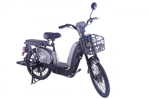 Bicicleta electrica Ztech ZT-01-G GRAPHENE autonomie 40 Km viteza maxima 25 km/h putere 480W acumulator 12Ah/48V nu necesita permis-Argintiu