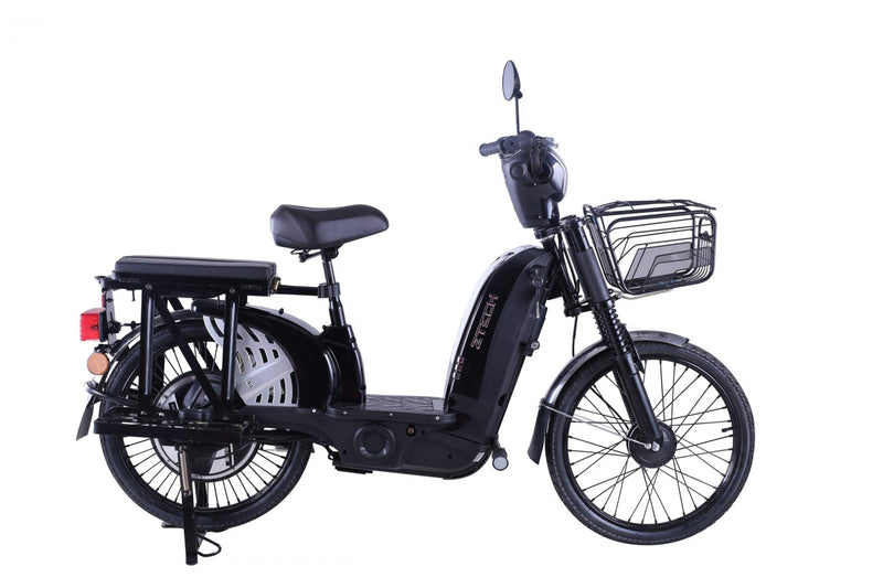 Bicicleta electrica Ztech ZT-01-G GRAPHENE autonomie 40 Km viteza maxima 25 km/h putere 480W acumulator 12Ah/48V nu necesita permis-Argintiu