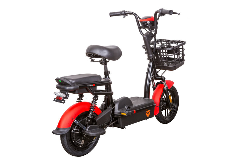 Bicicleta electrica Ztech ZT-02 GRAPHENE autonomie 40 Km viteza maxima 25 km/h putere 350W acumulator 12Ah/48V nu necesita permis-Rosu