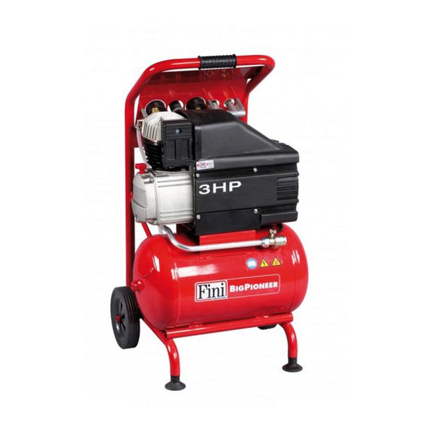 Compresor de aer cu ulei monofazat cu un cilindru Fini BIG PIONEER MK285M 1.8 kW 10 bar 260 l/min cu butelie de 24 l