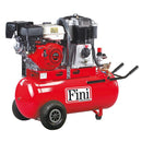 Compresor de aer cu ulei Fini BK119-100-9S motor termic benzina 6.7 kW 10 bar 642 l/min cu butelie de 100 l