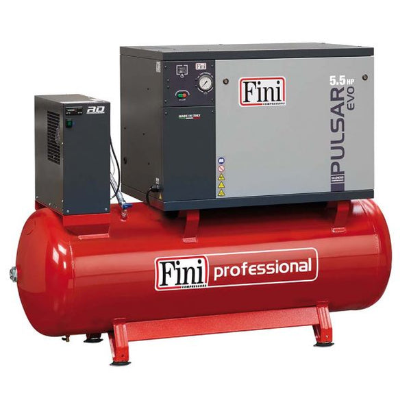 Compresor de aer silentios Fini Pulsar Evo BK114-500-5.5-ES 500 l 4 kW 10 bar 580 l/min cu uscator