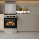 RESIGILAT: Aragaz pe gaz Samus SM664XPGS1 4 arzatoare cuptor pe gaz 70 litri 1 arzator Wok aprindere electrica dispozitiv siguranta plita si cuptor timer, grill iluminare cuptor latime 60 cm, finisaj inox