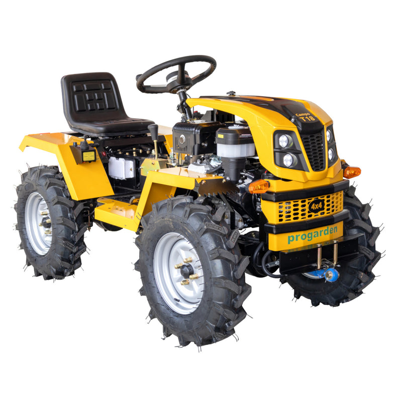 ProGARDEN Campo T18 Minitractor V27 4x4 motor 18CP benzina hidraulica fata-spate roti 6.00-12